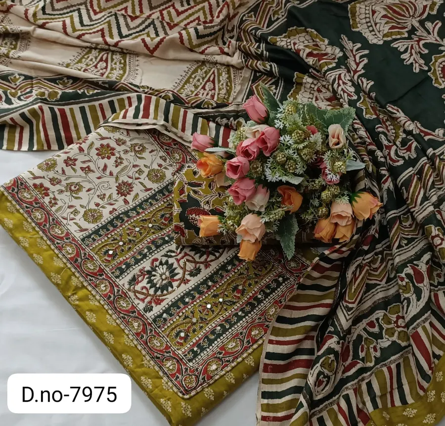 Rayon Cotton With Kalamkari Patchwork Salwar